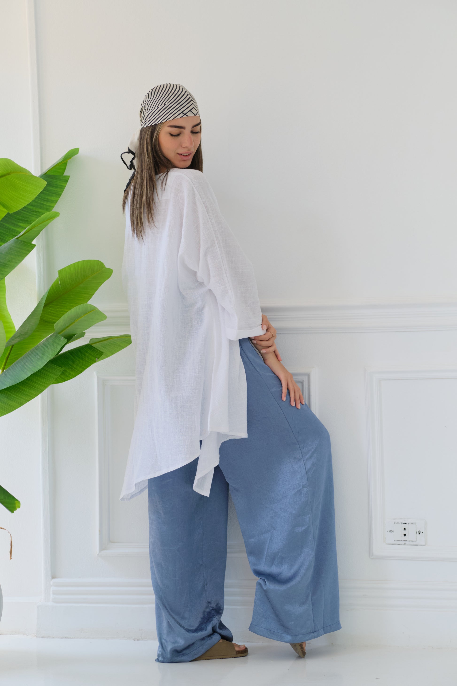 Wrap kimono-white