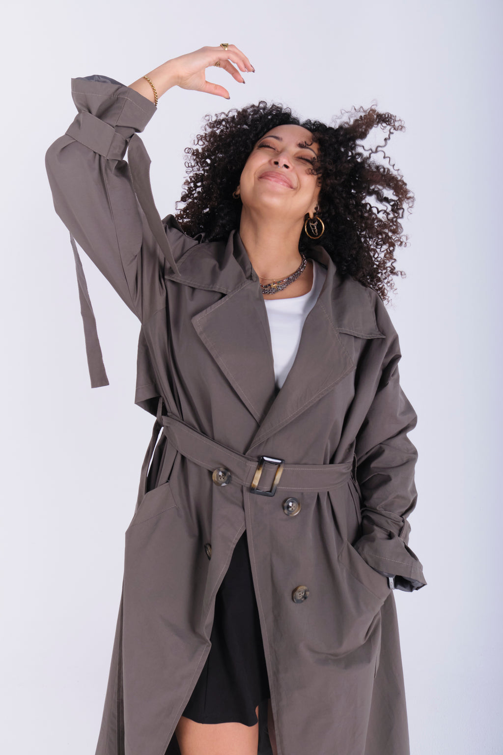 Trench Coat-Gray