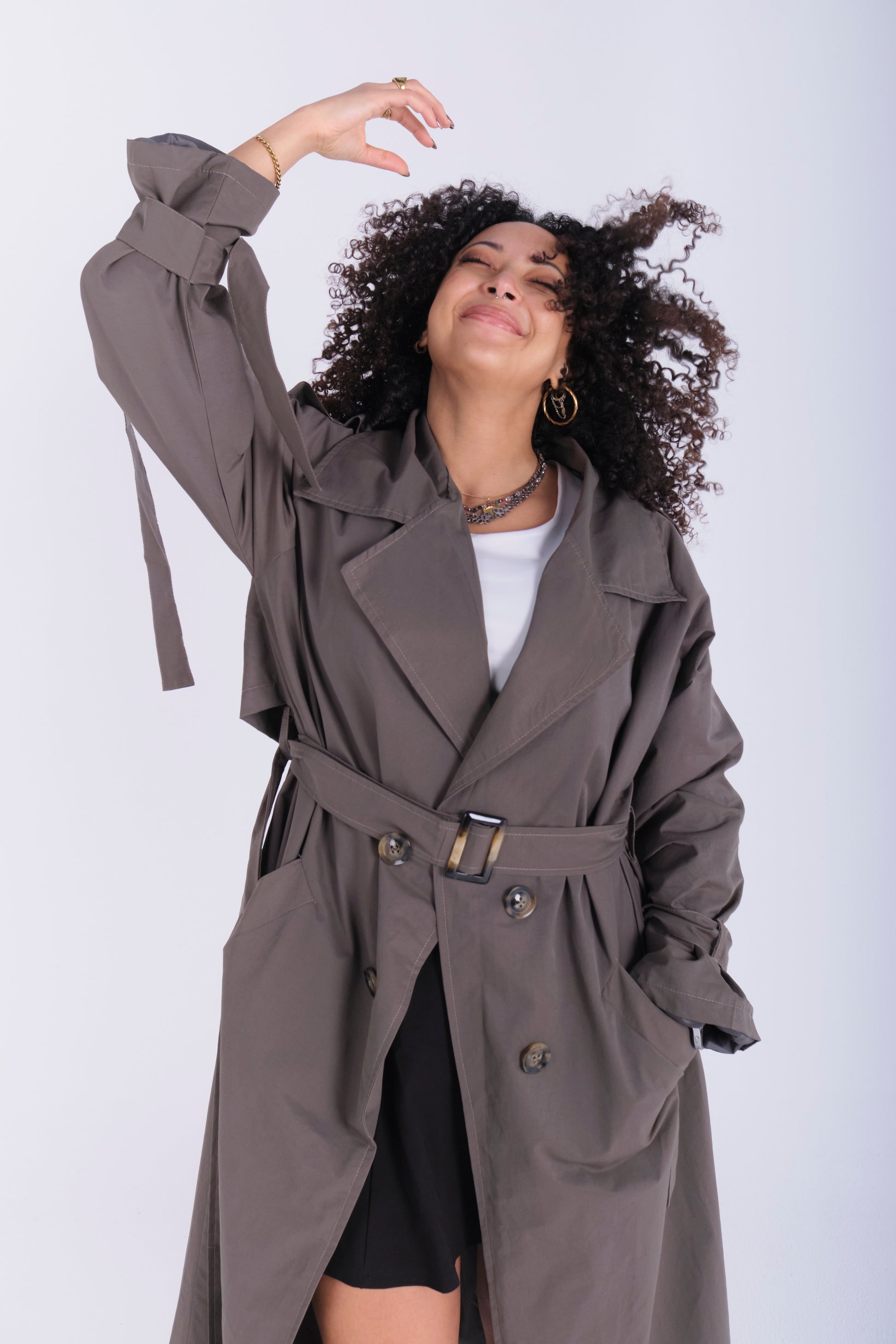 Trench Coat-Gray