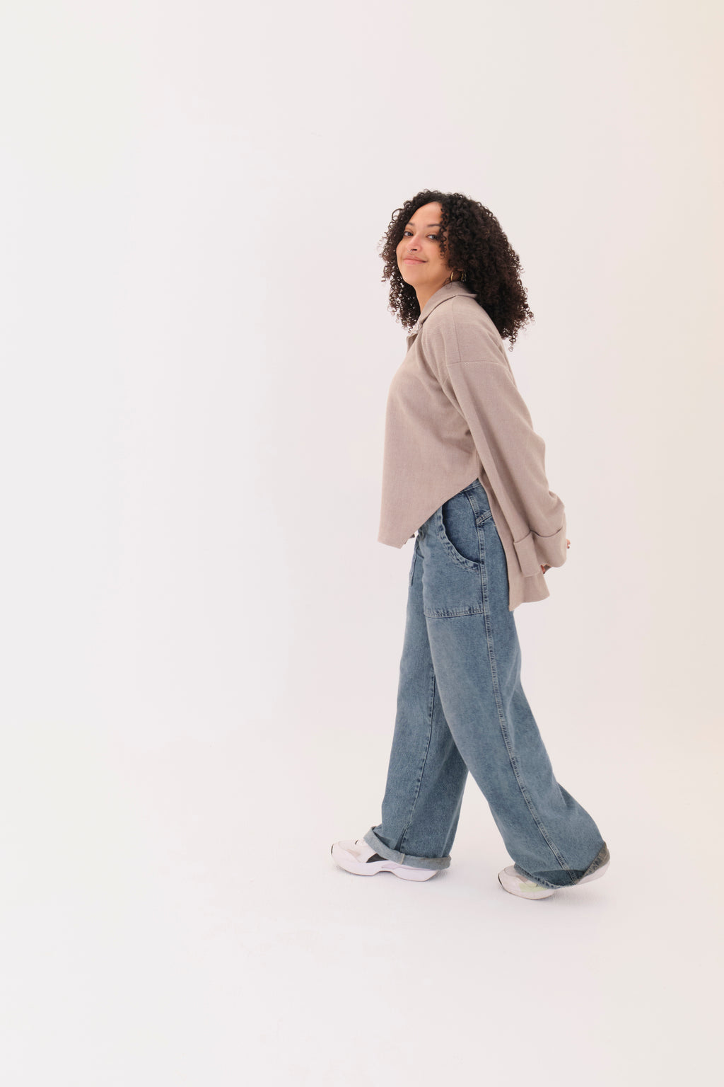 Wool Top-Beige