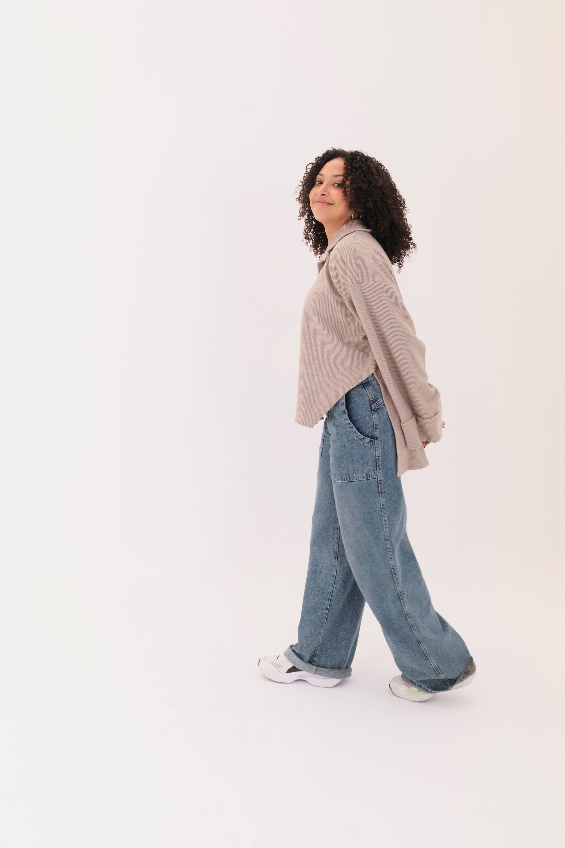 Wool Top-Beige