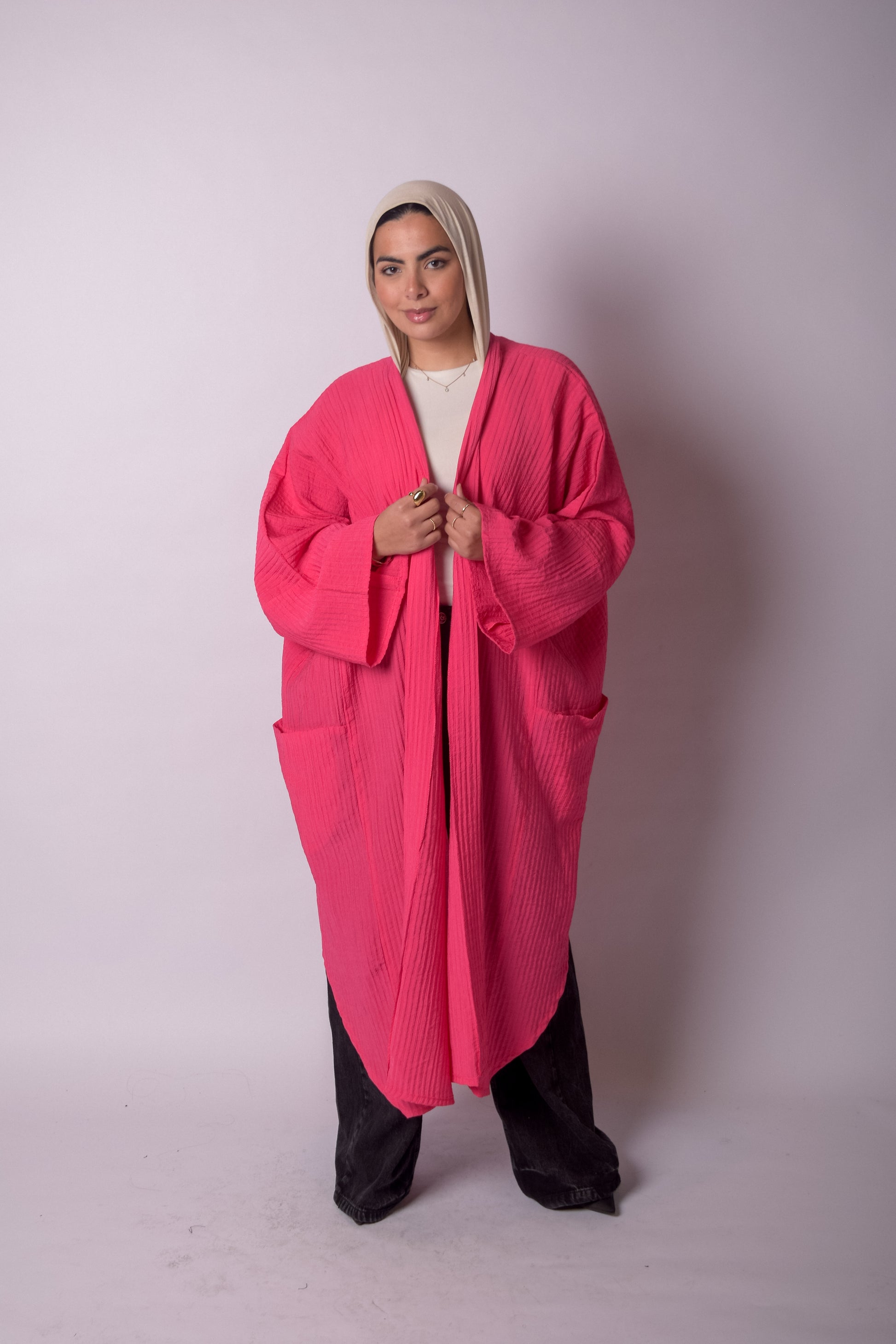 Glow Kimono-Fuchsia