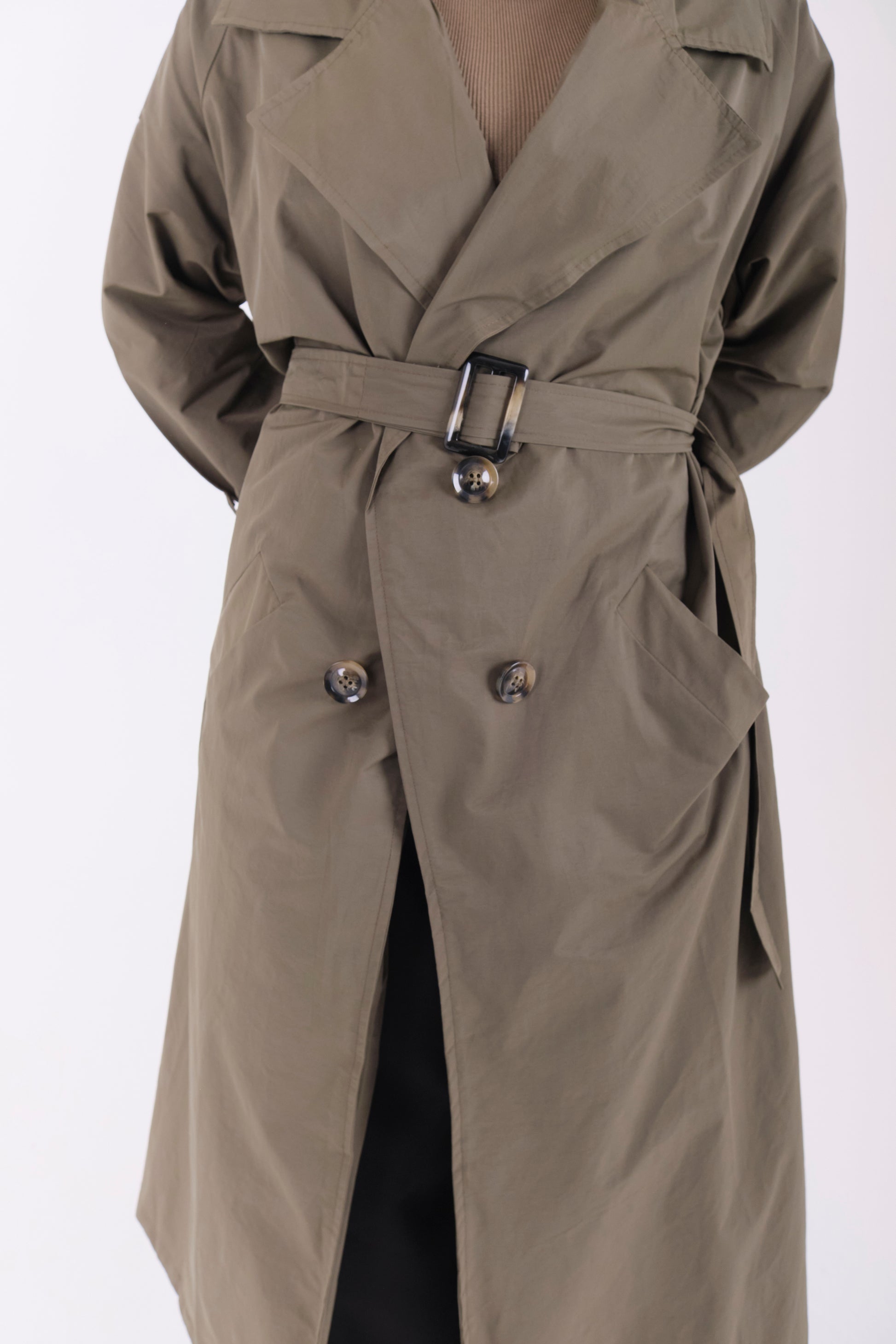 Trench Coat-Olive