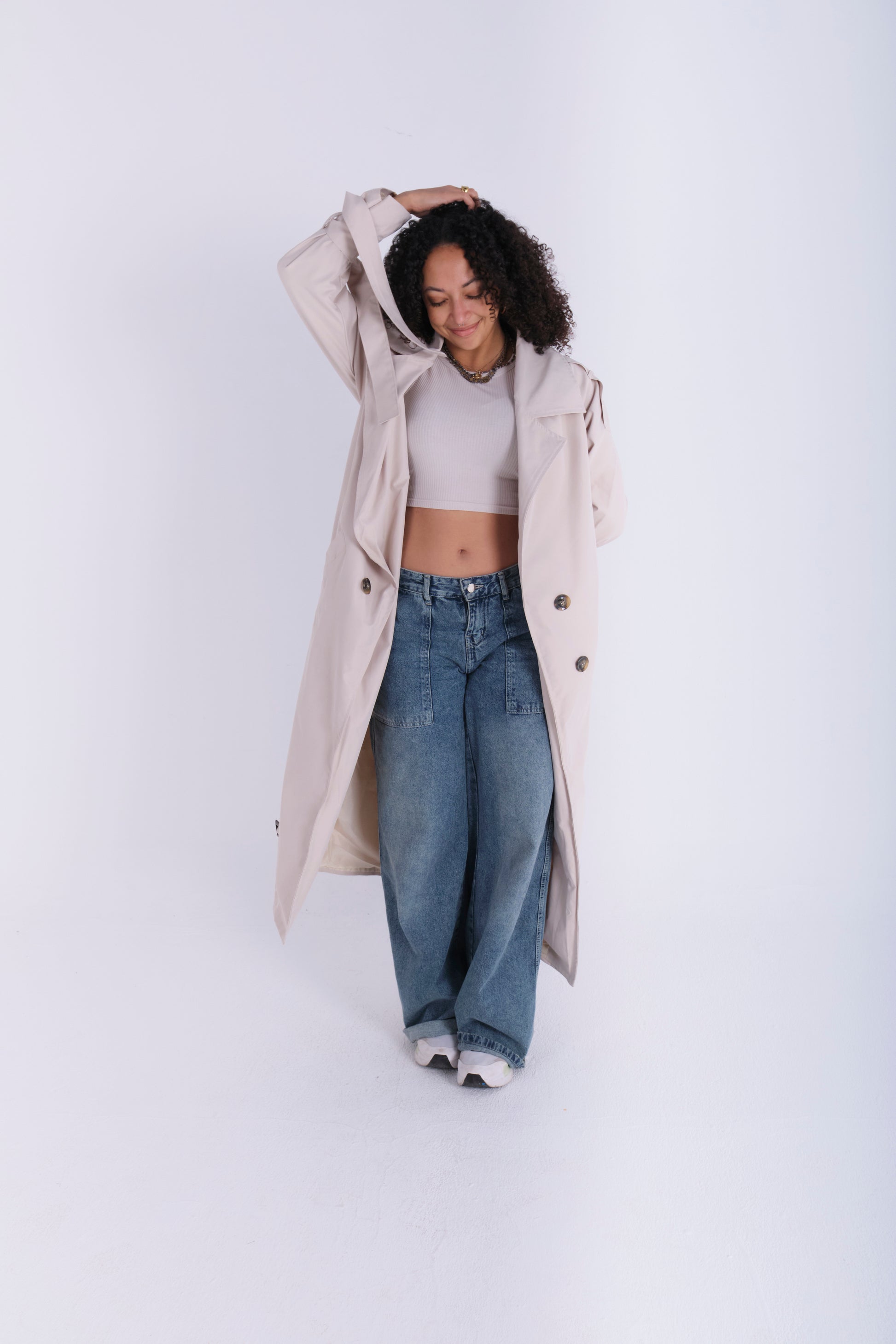 Trench Coat-Gray