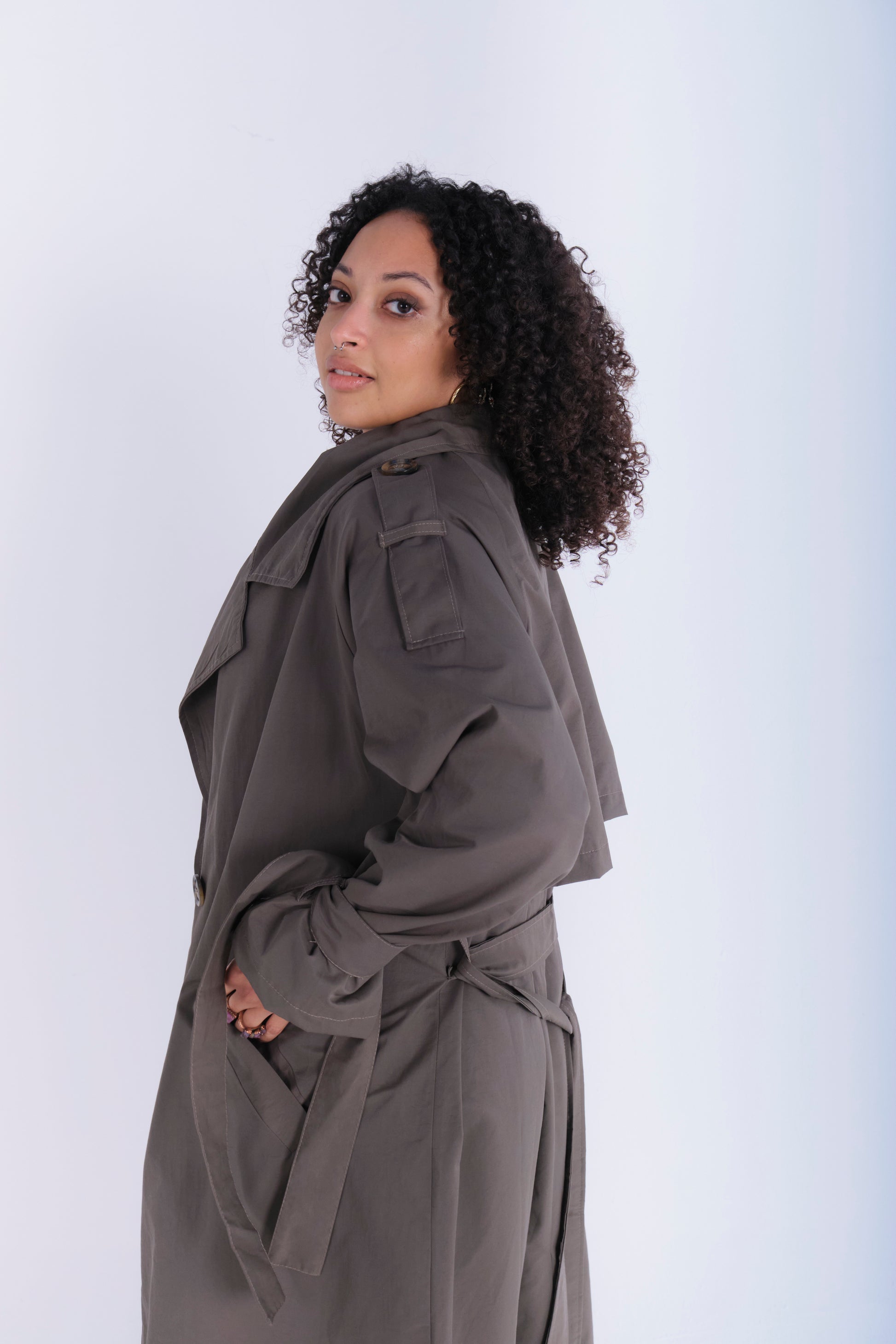 Trench Coat-Gray