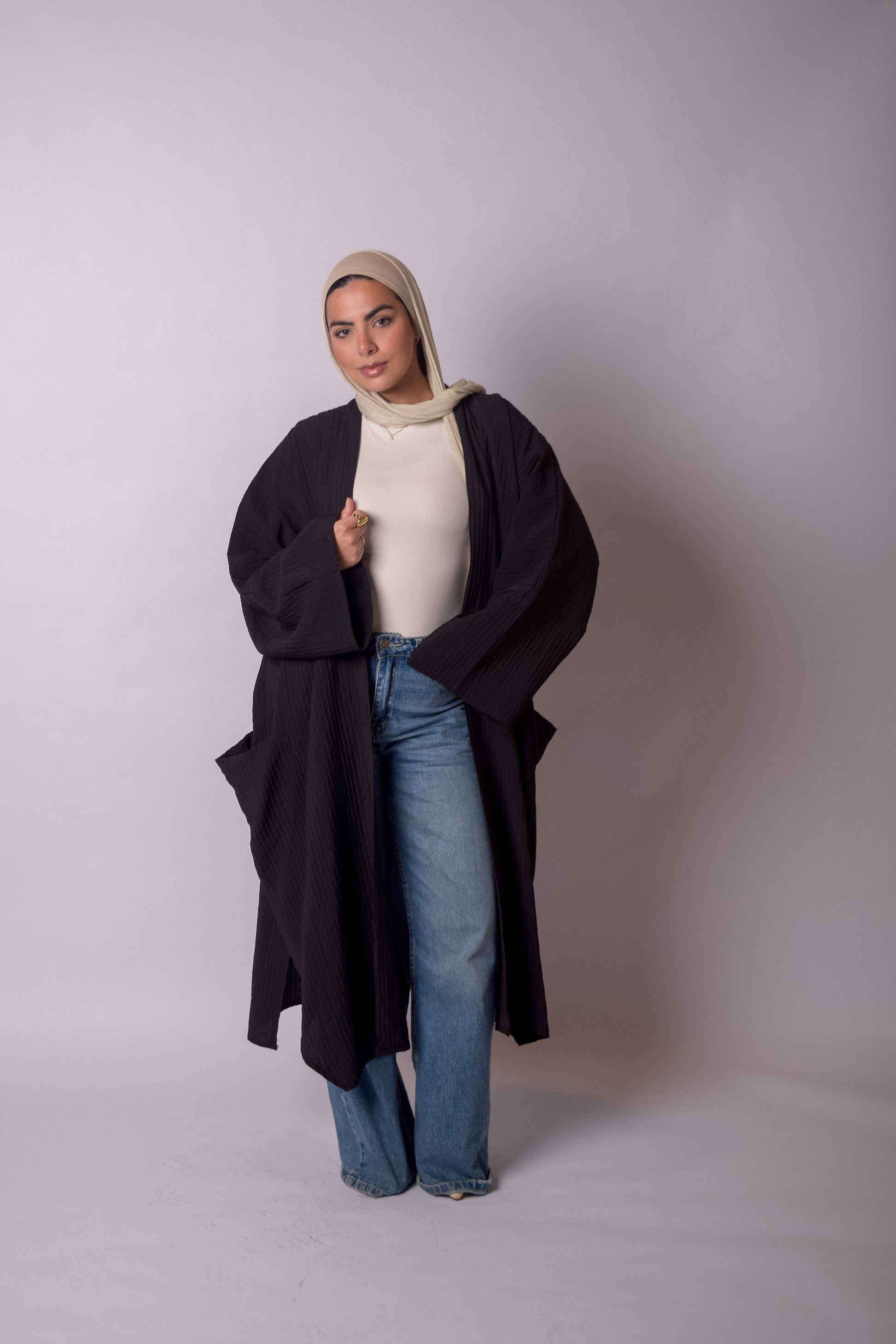 Glow Kimono-Black