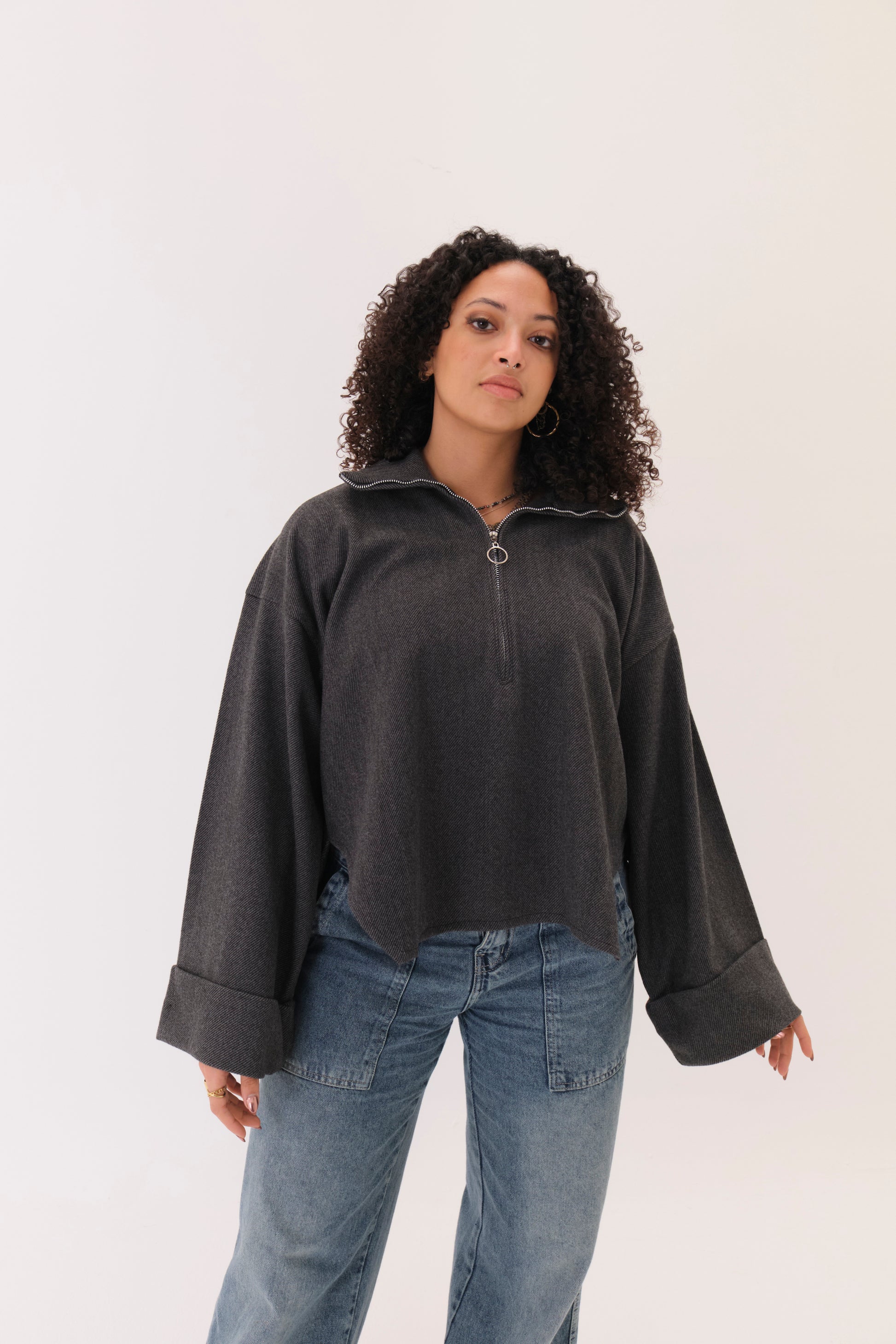 Wool top Gray