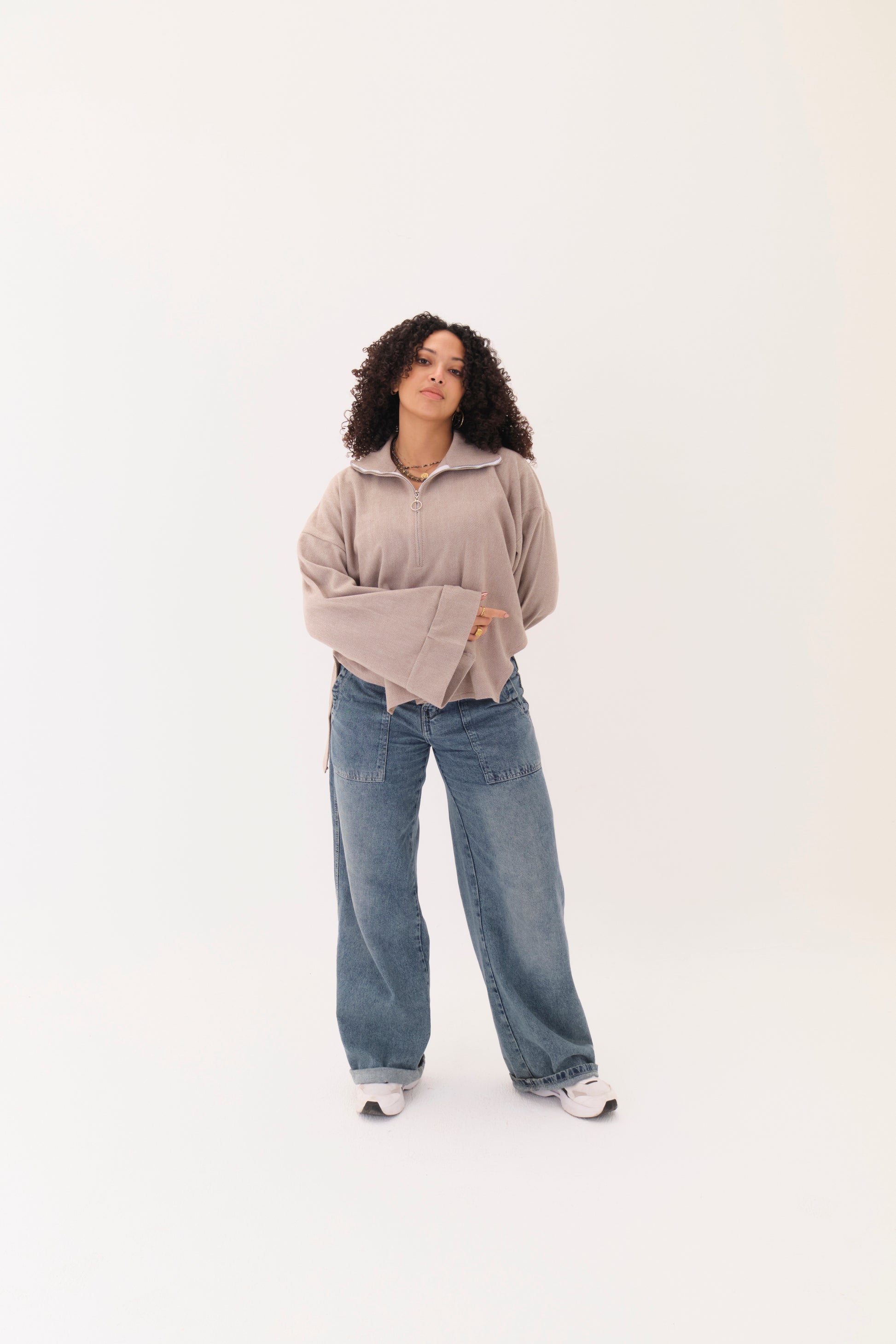 Wool Top-Beige